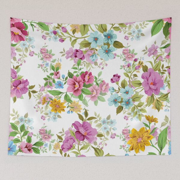 Item preview, Flowers Seamless Pattern With Ladybug On Soft Green Background designed and sold by Fine Art California.