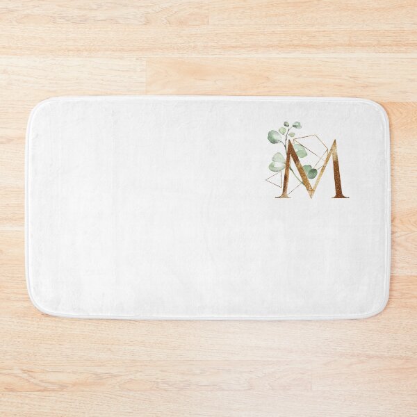 Item preview, Floral Geometric Polygon Monogram M designed and sold by junkydotcom.