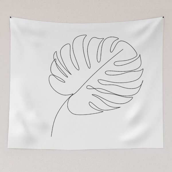 Item preview, Line Art Tropical Leaves designed and sold by OneLinePrint.