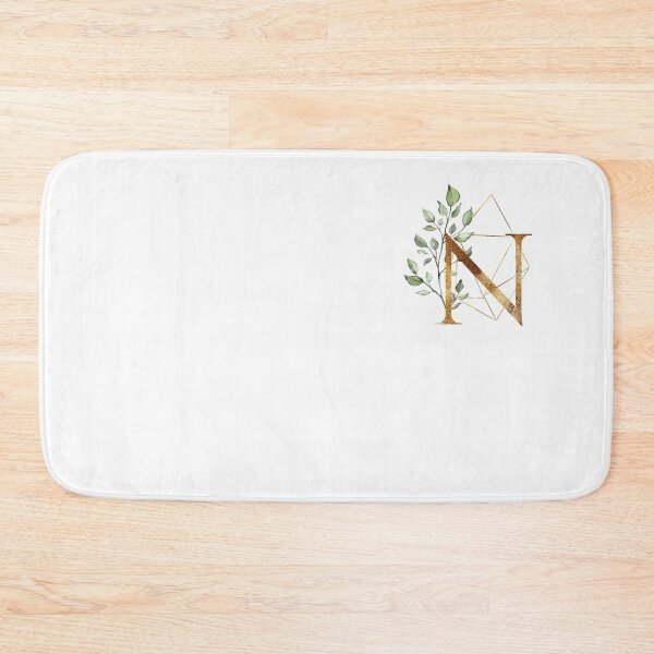 Item preview, Floral Geometric Polygon Monogram N designed and sold by junkydotcom.