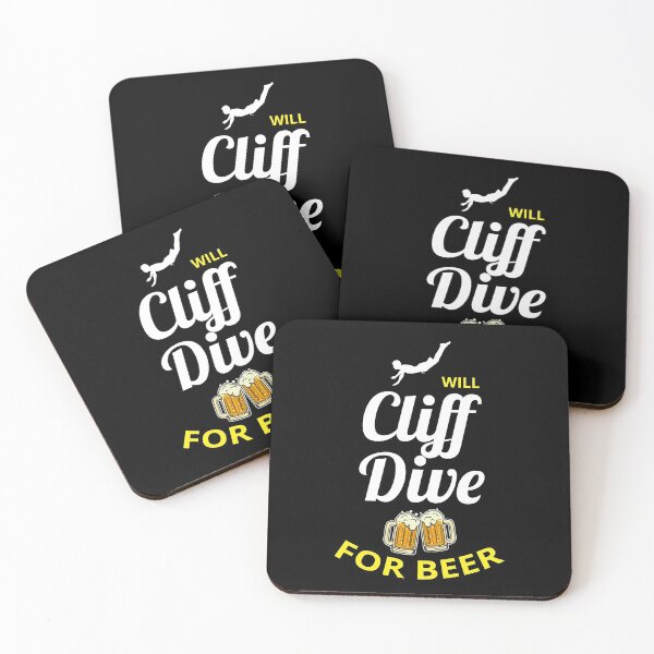 Item preview, Cliff Diving Diver Extreme Sports Beer Lovers Funny Sayings designed and sold by CuteDesigns1.