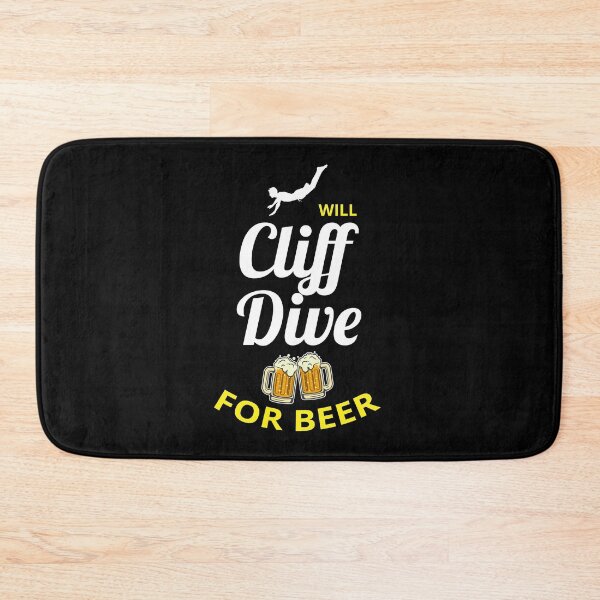 Item preview, Cliff Diving Diver Extreme Sports Beer Lovers Funny Sayings designed and sold by CuteDesigns1.