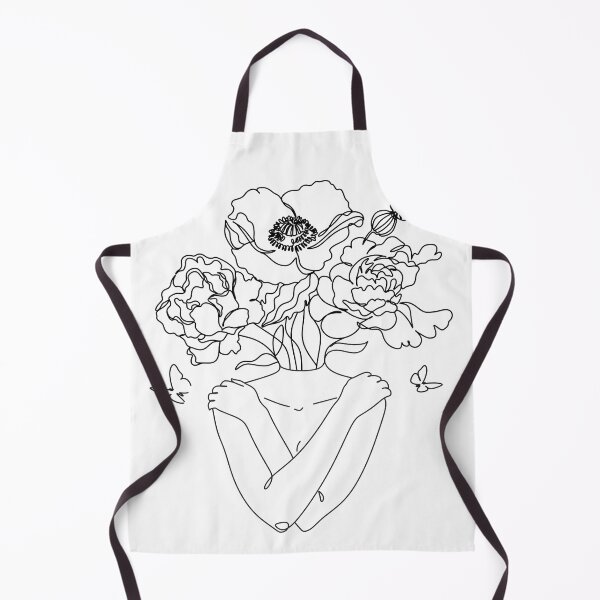 Item preview, Self love. woman hugs herself, flowers grow out Line Art Print. Woman With Flowers. Nude Line Art. designed and sold by OneLinePrint.