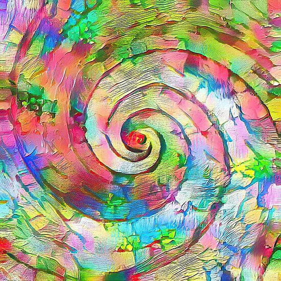 Fibonacci spiral DeepStyle abstraction
