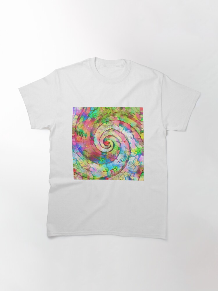 Alternate view of Fibonacci spiral DeepStyle abstraction Classic T-Shirt