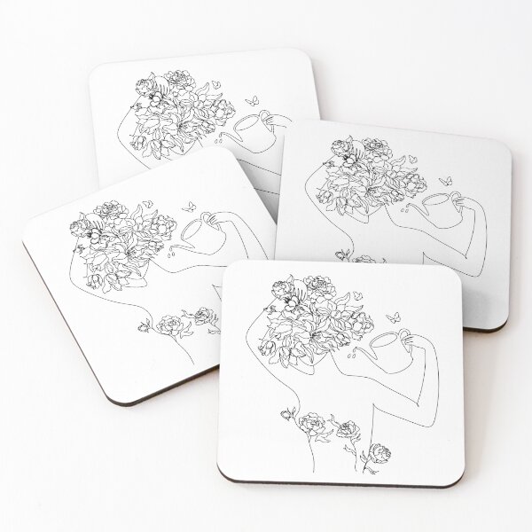 Item preview, Self love. Flowers grow out Line Art Print. designed and sold by OneLinePrint.