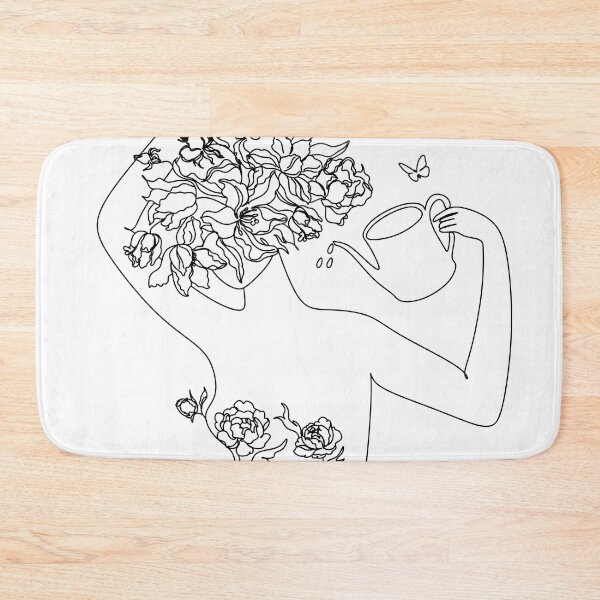 Item preview, Self love. Flowers grow out Line Art Print. designed and sold by OneLinePrint.