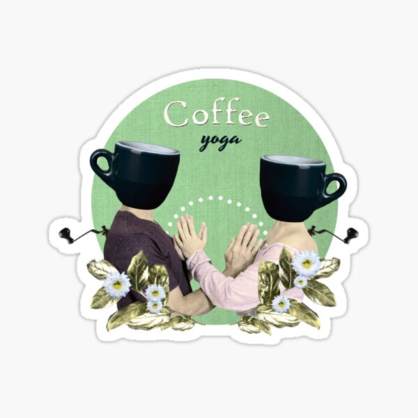 Coffee Yoga Sticker