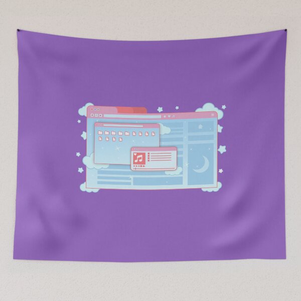 Item preview, 90 Grunge Vaporwave Aesthetic Browser of E-girl Kawaii Purple Desktop Pastel Gifts  designed and sold by alenaz.