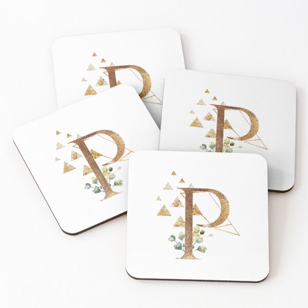 Item preview, Floral Geometric Polygon Monogram P designed and sold by junkydotcom.