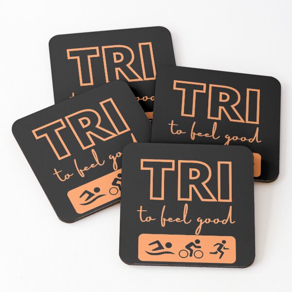 Item preview, TRI to feel good - Triathlon- funny quote designed and sold by shopbikeshirt.