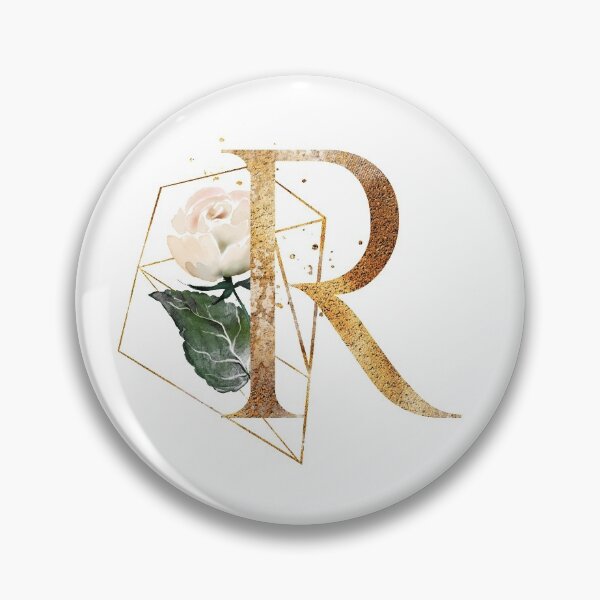 Item preview, Floral Geometric Polygon Monogram R designed and sold by junkydotcom.