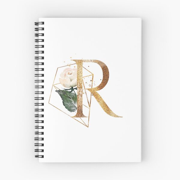 Item preview, Floral Geometric Polygon Monogram R designed and sold by junkydotcom.