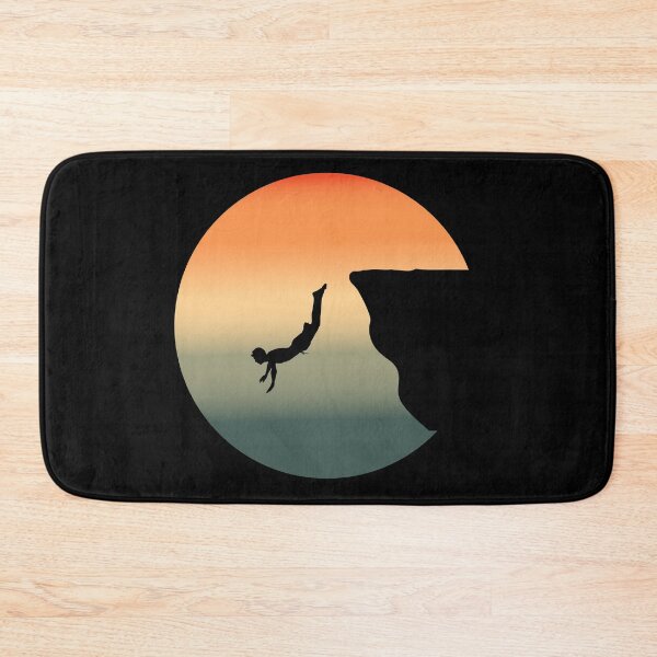 Item preview, Cliff Diving Tombstoning Base Jumping Extreme Sports Sunset Vintage Retro designed and sold by CuteDesigns1.