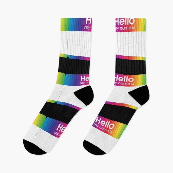 Item preview, Rainbow Blank Name Tag Hello My Name Is Label  designed and sold by everything4eva.