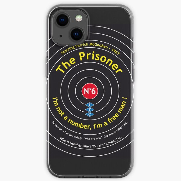 Le prisonnier numéro 6 McGoohan Portmeirion Design Vintage Poster Coque souple iPhone