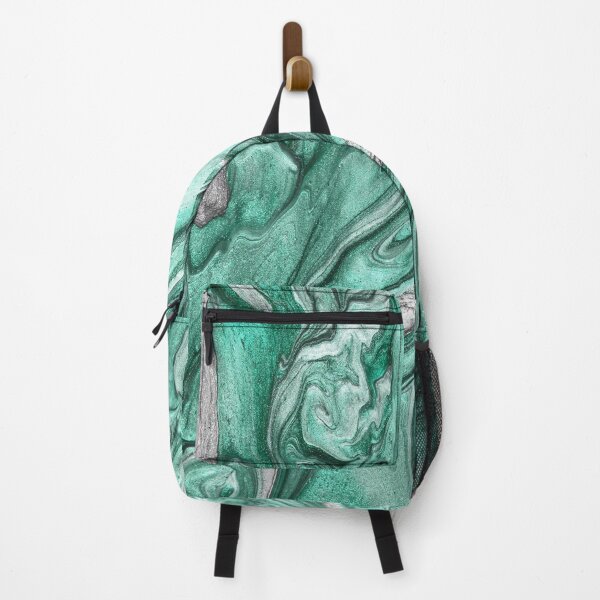 Item preview, Teal and Silver Metallic swirls, liquid metallic shimmery swirls designed and sold by Orianah.