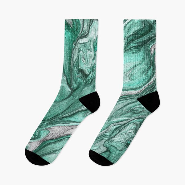 Item preview, Teal and Silver Metallic swirls, liquid metallic shimmery swirls designed and sold by Orianah.