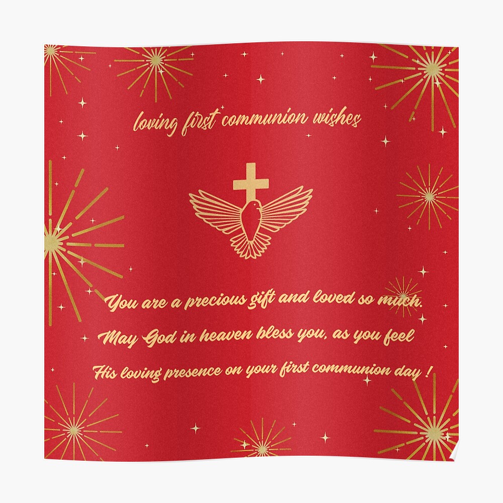 Sticker Premiere Communion Chretien Communion Felicitations Feliciter Celebrer Celebration Souhait Voeux Catholique Filles Premiere Sainte Communion Par Christsake Redbubble