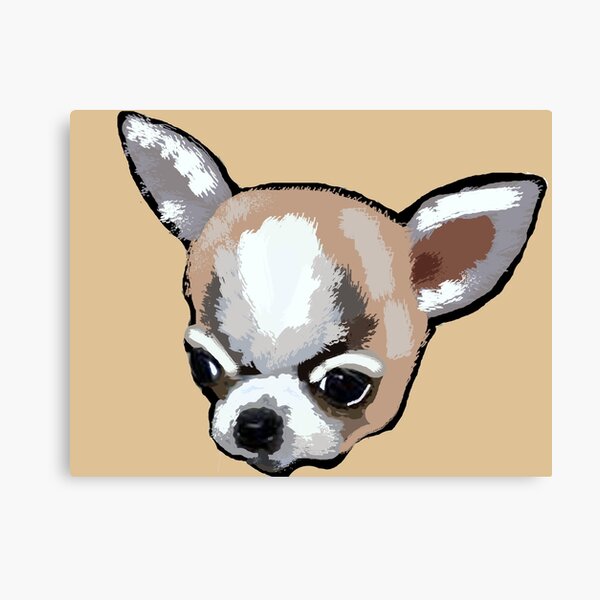 Cartoon Chihuahua Canvas Prints Redbubble