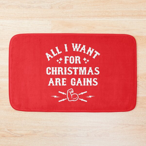 Item preview, All I Want For Christmas Are Gains (Funny Gym Fitness) designed and sold by Brogress Project.