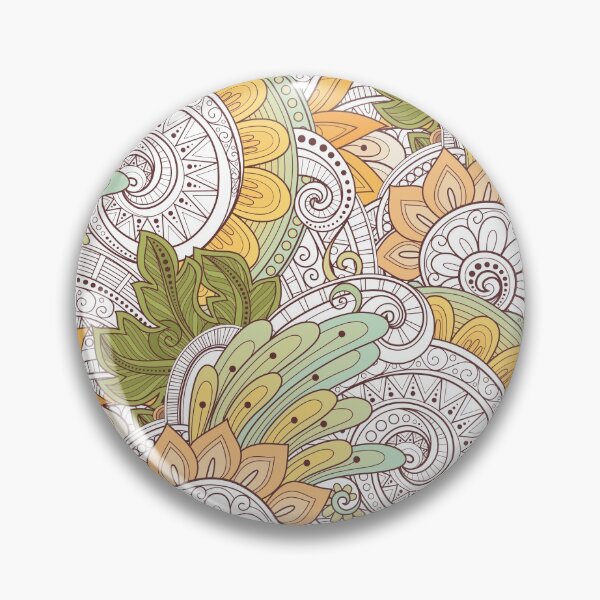 Item preview, Doodle Pattern with Abstract Floral Motifs designed and sold by lissantee.