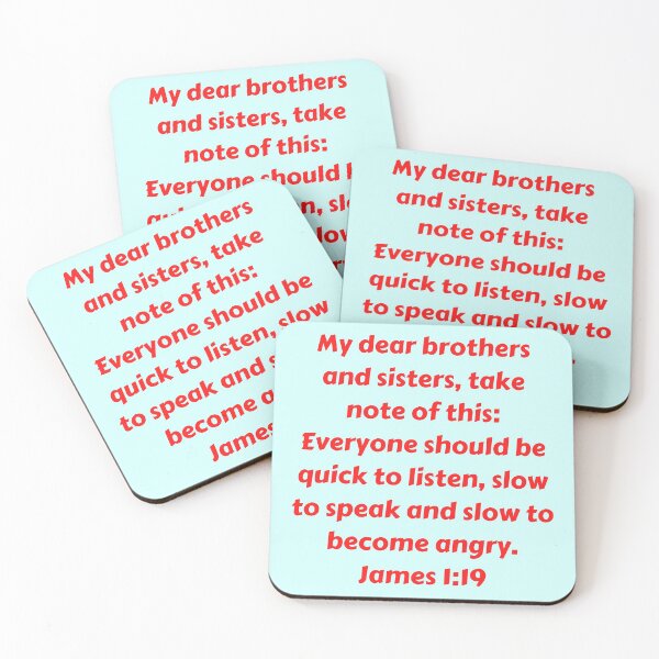 Item preview, Bible Verse James 1:19 designed and sold by Prayingwarrior.