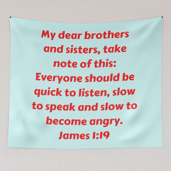 Item preview, Bible Verse James 1:19 designed and sold by Prayingwarrior.