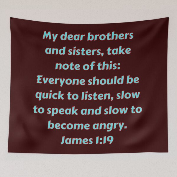 Item preview, Bible Verse James 1:19 designed and sold by Prayingwarrior.
