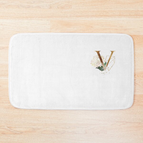 Item preview, Floral Geometric Polygon Monogram V designed and sold by junkydotcom.