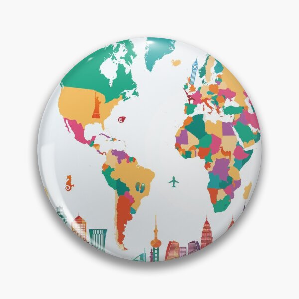 Item preview, Colored world's map designed and sold by SofyDigitalArt.