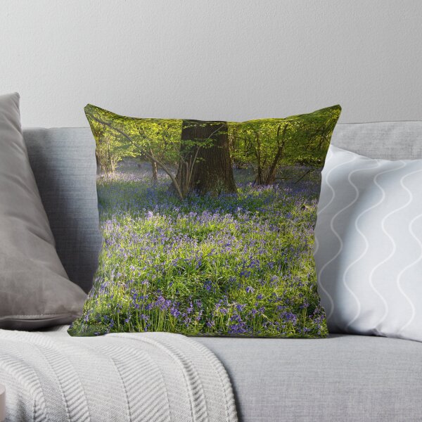 Bluebells Throw Pillow