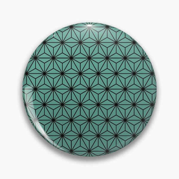 Item preview, Polished Pine Green Asanoha - Japanese Traditional Pattern designed and sold by KinitaDesign.