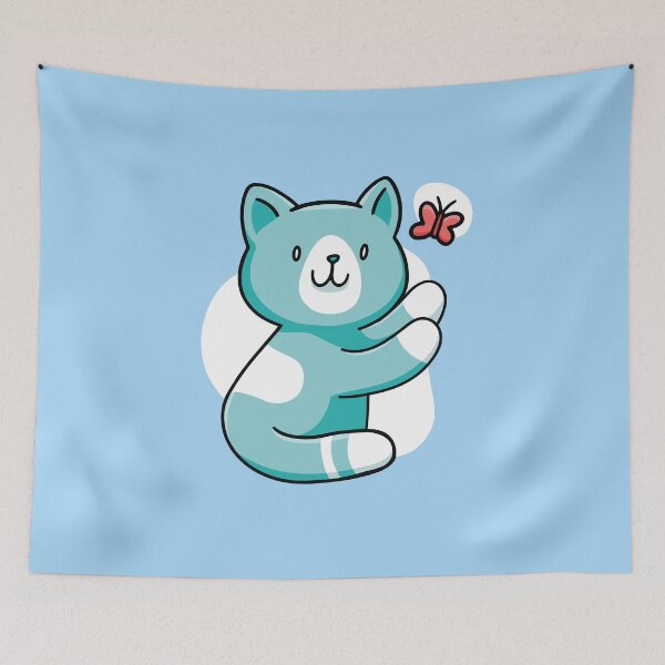 Item preview, Kitten plays with butterfly designed and sold by DerSenat.