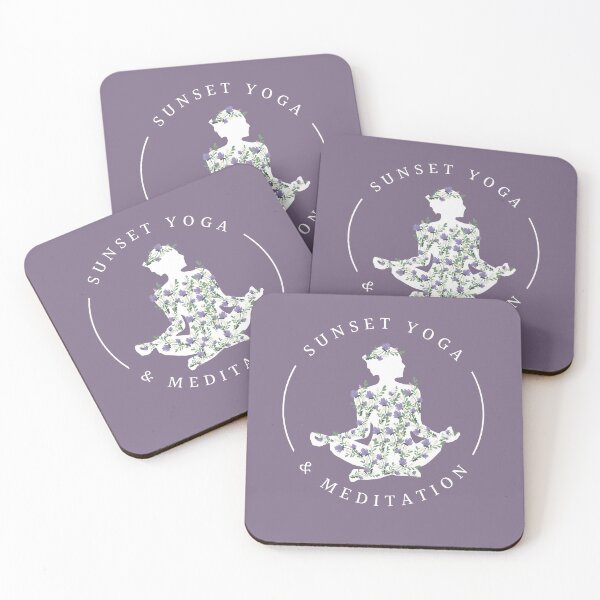 Item preview, Sunset Yoga & Meditation || Flowers & Yoga || Purple designed and sold by RominaMD.