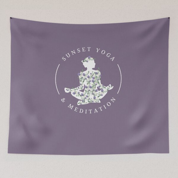 Item preview, Sunset Yoga & Meditation || Flowers & Yoga || Purple designed and sold by RominaMD.