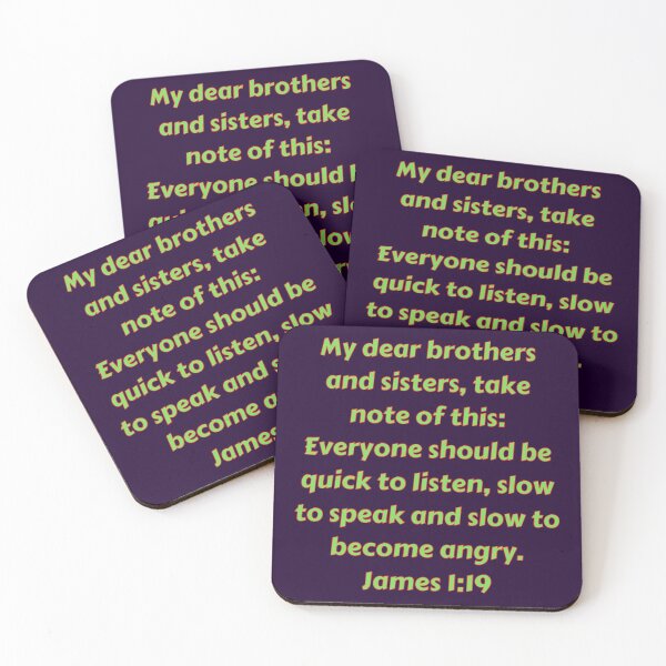 Item preview, Bible Verse James 1:19 designed and sold by Prayingwarrior.