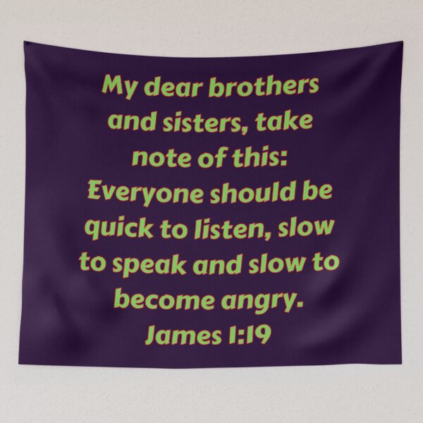 Item preview, Bible Verse James 1:19 designed and sold by Prayingwarrior.