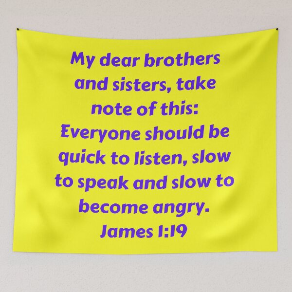 Item preview, Bible Verse James 1:19 designed and sold by Prayingwarrior.