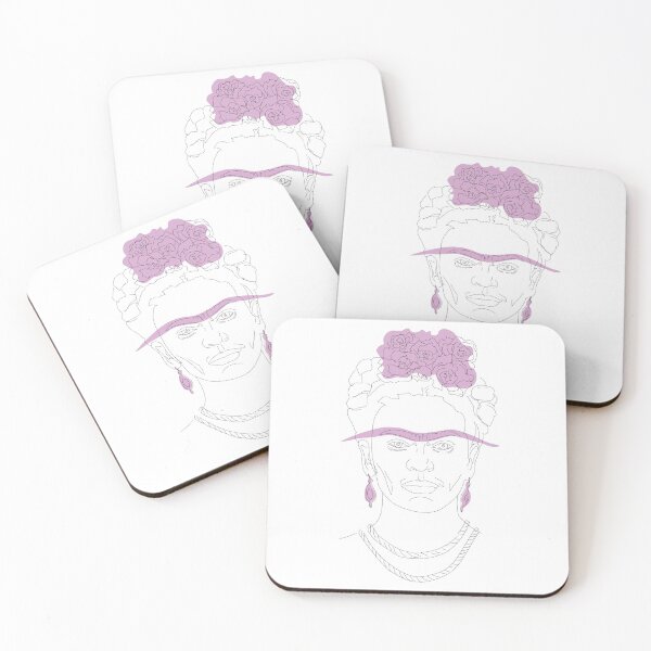 Item preview, Frida Kahlo Minimalist Line Drawing with Pink designed and sold by FusionStudio.