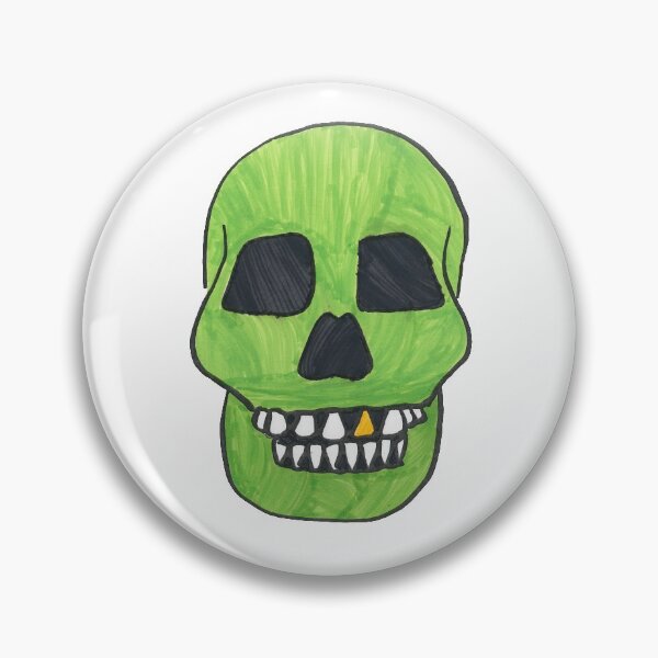 Item preview, green skull designed and sold by Darquise Delorme.