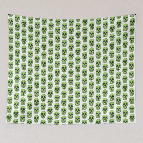 Item preview, green skull designed and sold by Darquise Delorme.