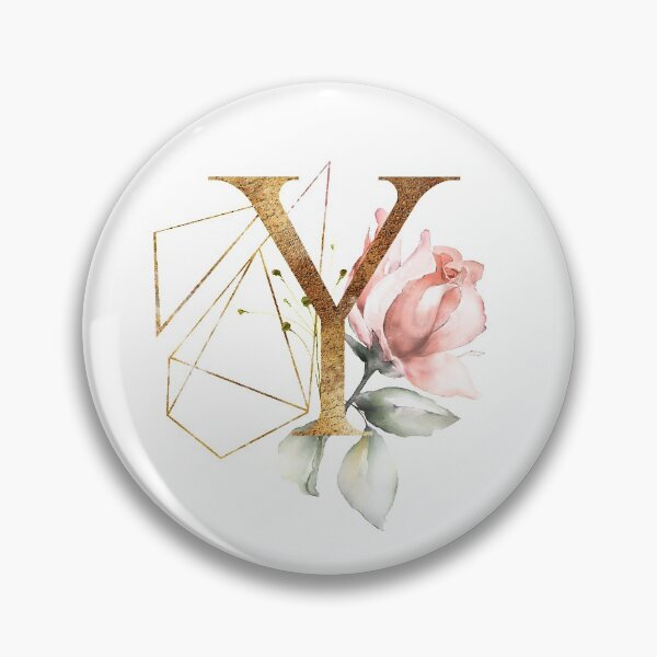 Item preview, Floral Geometric Polygon Monogram Y designed and sold by junkydotcom.