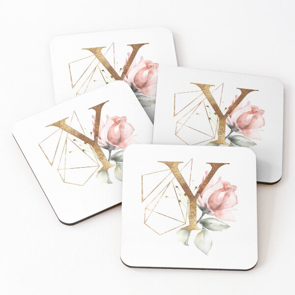 Item preview, Floral Geometric Polygon Monogram Y designed and sold by junkydotcom.