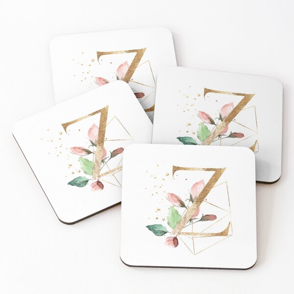 Item preview, Floral Geometric Polygon Monogram Z designed and sold by junkydotcom.