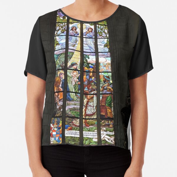 St Barbara's cathedral, Kutna Hora, stained glass window Chiffon Top