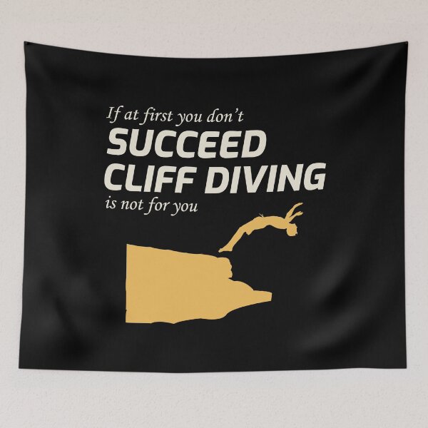 Item preview, Cliff Diving Tombstoning Base Jumping Extreme Sports designed and sold by CuteDesigns1.