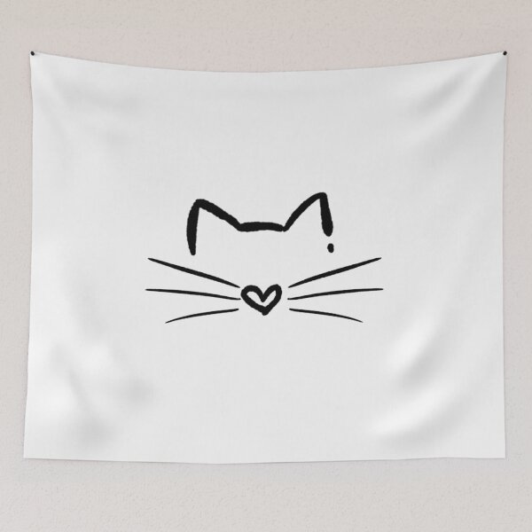 Item preview, Cat illustration with whiskers designed and sold by xenuschka.
