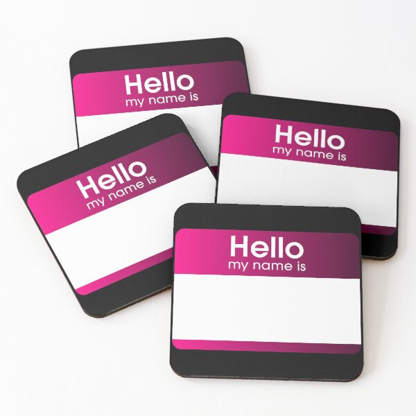 Item preview, Hot Pink Gradient Blank Name Tag Hello My Name Is Label  designed and sold by everything4eva.