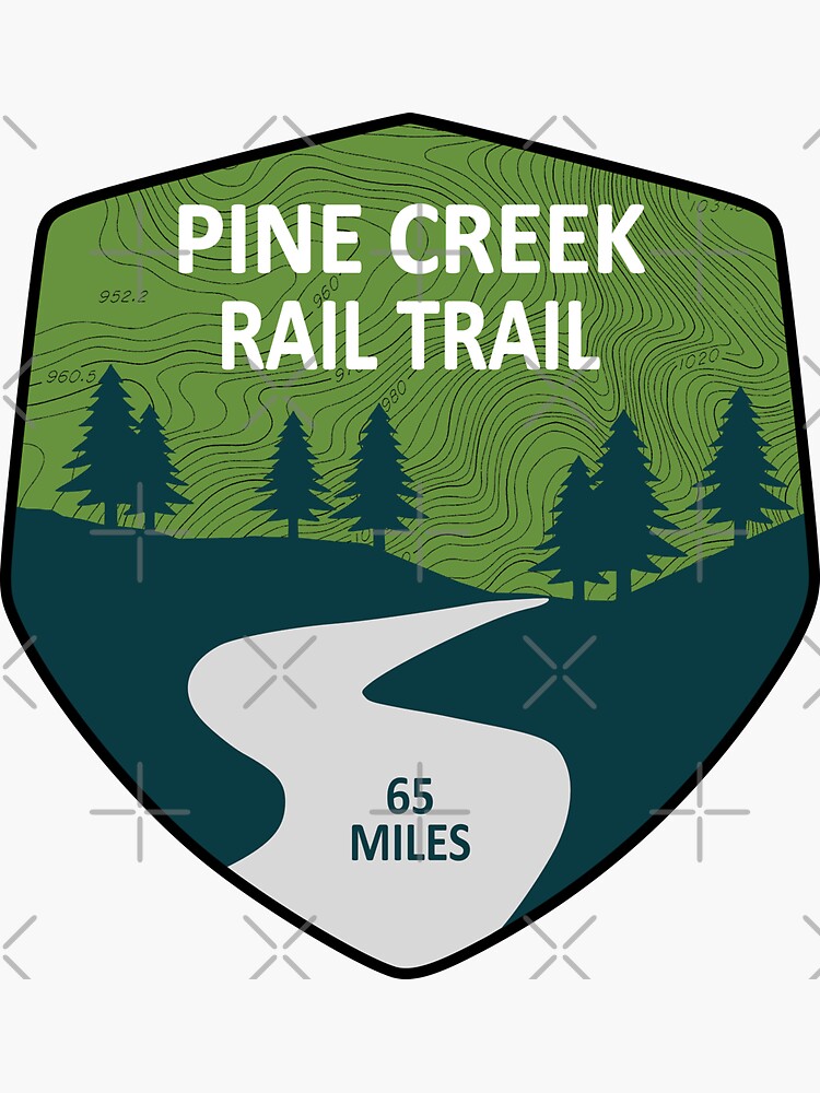 Thumbnail 3 of 3, Sticker, Pine Creek Rail Trail designed and sold by esskay.